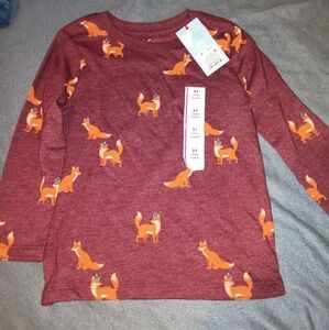 NWT Boys Cat & Jack Long Sleeve Fix Shirt 3T